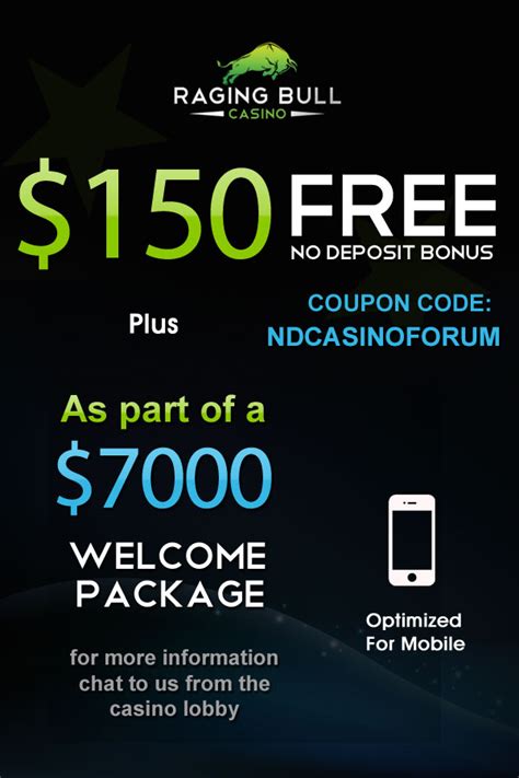 raging bull codes 2019  Bonus Code FREE55; Bonus Type: New players no deposit free spins; Valid Until: May 31, 2020; Games Allowed: Only Gods of Nature slot; Wagering: 35x (Wins) Max cashout: $100; How to claim: Enter the bonus code at the cashier Use your welcome bonus to build your bankroll, take more spins and gain more chances to be a winner