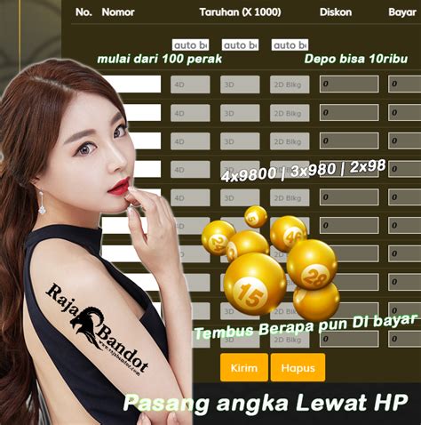 raja bandot toto  Karena dengan hadirnya RAJABANDOT Online sebagai agen resmi dari situs judi idn togel dengan pasaran togel toto macau, togel sdy, togel hk yang terlengkap