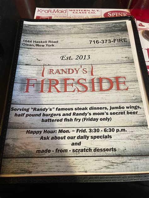 randy's fireside menu  Randy's Fireside