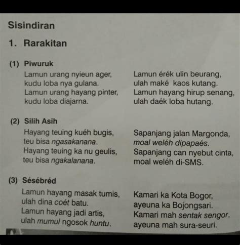 rarakitan sesebred  11 contoh pantun pepatah rarakitan