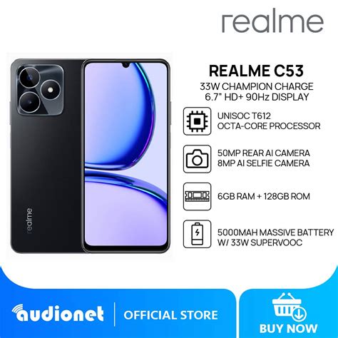 realme c53 price in nigeria jumia realme C53; Processor: Octa-core Unisoc Tiger T612 12 nano; Storage / RAM: 128 GB with 6 GB RAM; Camera background: 50 + 0