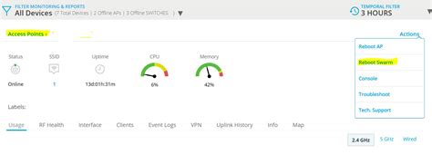 reboot swarm aruba Auto Reboot