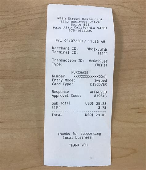 receipt mansion Simple Transaction Receipt