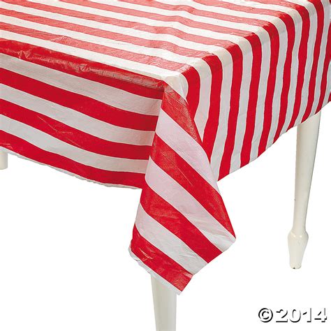 red and white striped plastic tablecloth roll  Etsy’s Pick