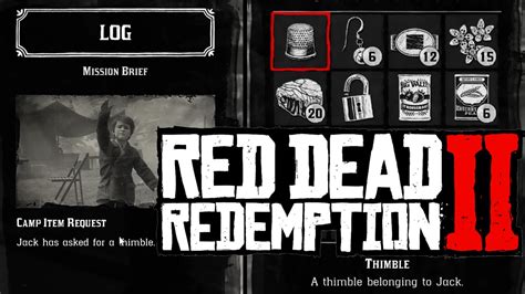 red dead redemption 2 jack request thimble  I have had it happen once without taking him fishing, but mostly after