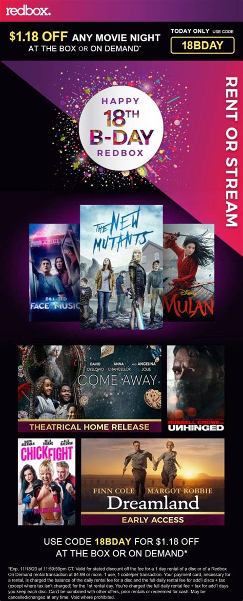 redbox sign up promo  $1 new release dvd rentals from redbox