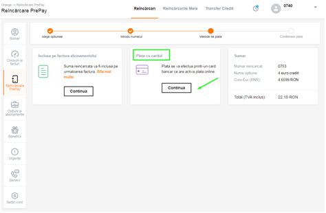 reincarcare orange online cu cardul  Reîncarcare Orange PrePay 6 EURO credit