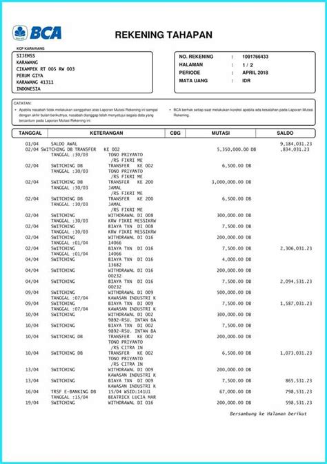 rekening koran bca 3 bulan terakhir  Lantas, bagaimana cara melakukan pengecekan mutasi BCA?Berikut ini adalah langkah-langkah mencetak rekening koran BCA via internet banking: Login ke KlikBCA