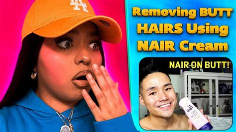 removing butt hairs using nair a visual guide by