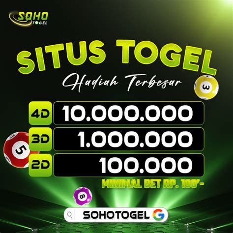 result sohotogel Sebagai situs Sohotogel Online paling dipercaya, kita sudah terima banyak bukti dari anggota peserta setia Sohotogel karena lantaran terjangkaunya sedikitnya deposit Sohotogel udah banyak yang memperoleh kemenangan sampai juta-an rupiah atas Rtp Live Slot di agen Sohotogel di dalam permainan slot online