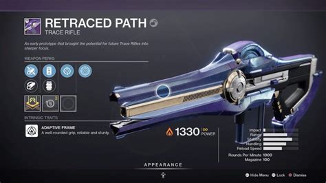 retraced path god roll  This pulse freezes PvE enemies, allowing you to shatter them for immense damage