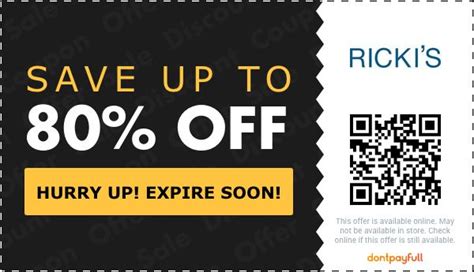 ricki's promo code  All (24) Coupons (5) Deals (19) 30% Off 