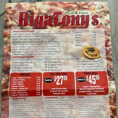 rigatoni pizza quartz hill  If you are gluten-sensitive, please exercise your best judgment before ordering