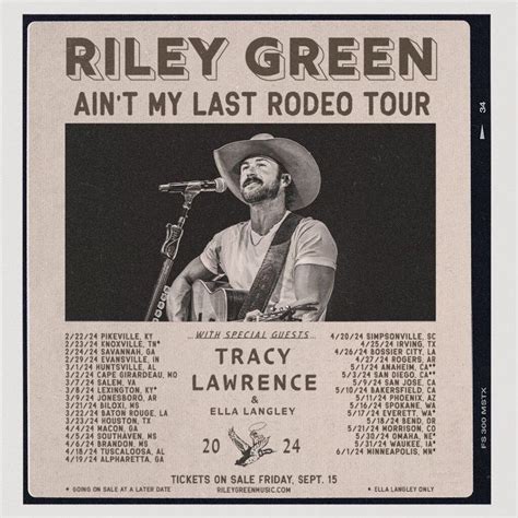 riley green tour 2023 setlist  NA