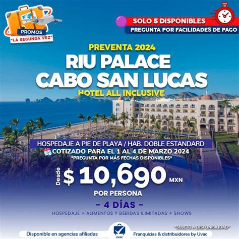 riu palace cabo promo code  This colossal 642-room all-inclusive resort offers meals at six restaurants, activities, and nightly entertainment -- such as a Michael Jackson impersonator -- all included in the price