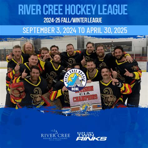 river cree hockey league  It honestly would be my league of choice to move my team to, but I live 2 minutes away from the river cree so it's tough to stay away from that league especially with the small perks