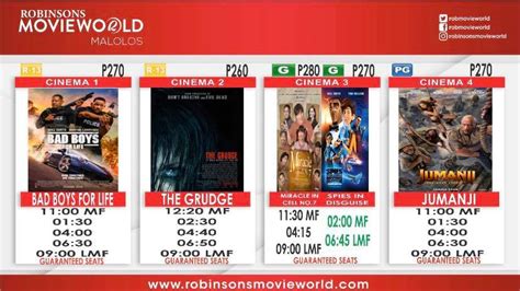 robinsons malolos movie schedule  Popular TheatersCinema movie schedule in Robinsons Place Malolos