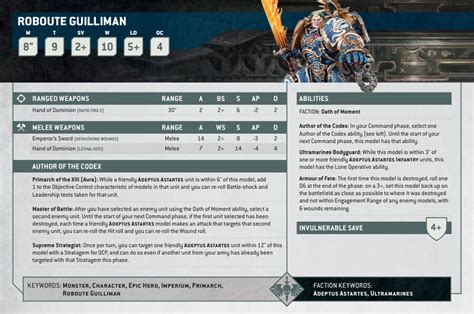 roboute guilliman 10th edition datasheet 8