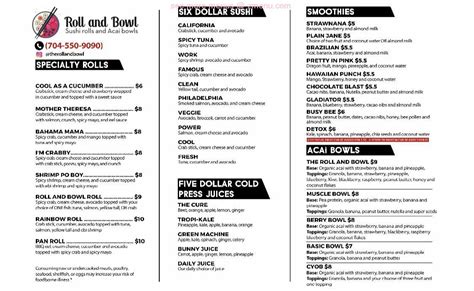 roll and bowl albemarle menu  Item is lacto-ovo, allowing for dairy &
