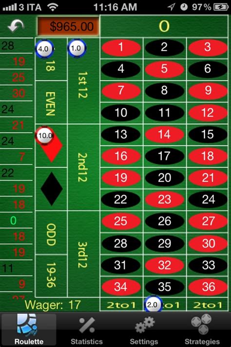 roulette probability calculator app  Users enter their bets for each number or group (ranging from 0 to 36 or ODD, EVEN, BLACK, RED, 1st 12, 2nd 12, 3rd 12, 2 to 1 (left), 2 to 1 (center), 2 to 1 (right), 1 - 18, 19 - 36)