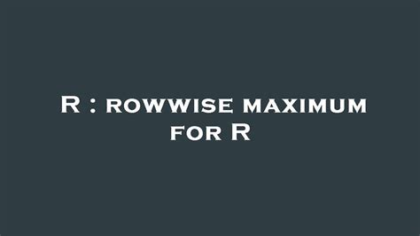 rowsum r  I would like to create a new column that contains the sum of a select number of columns for each observation using R