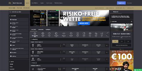 roy richie live wetten  Roy Richie is an awesome new Sportsbook & Casino owned and operated by Maltese licensed company, BTM Entertainment