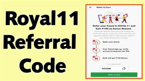 royal 11 referral code app by sharing your referral link, unique videos, QR codes, and social media posts – all straight from the app