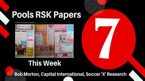 rsk week 7 2022  All weeks are starting on Monday and ending on Sunday