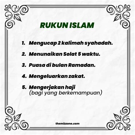 rukun agama  mampu