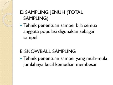 rumus total sampling  Sampel penelitian sendiri merupakan gambaran umum