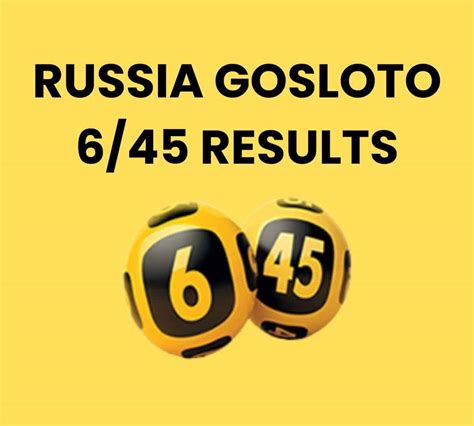 russia 645 results history  This page displays a full archive of historical UK 49s Lunchtime results for the year 2023 ALL RESULTS – GOSLOTO 6/45 2021