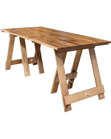 rustic trestle table hire cheshire  Table Hire Halfmoon Table Hire – 4ft