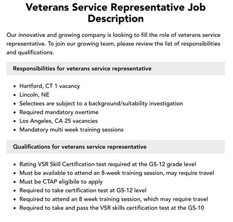 rvsr job description  S