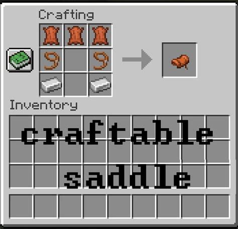 saddle crafting datapack <cite> This was possible thanks to the addition of the /place command</cite>