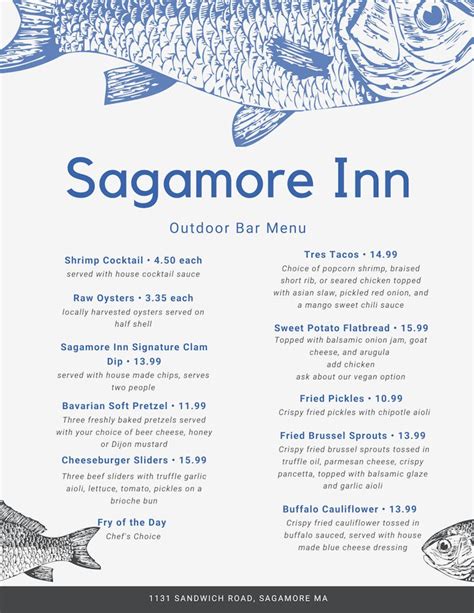 sagamore inn menu with prices  Belleview Inn; Edgewater Beach