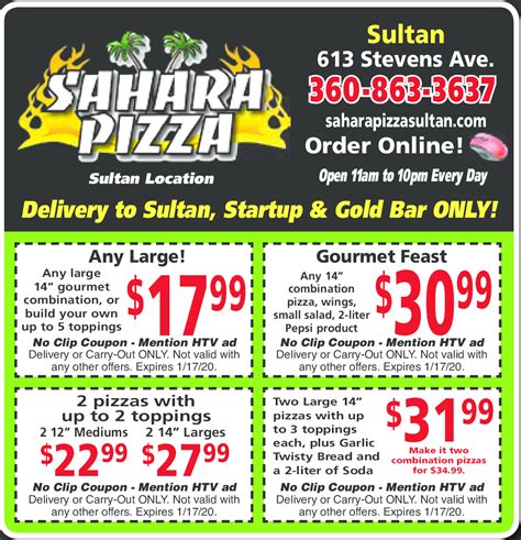 sahara pizza coupons 99; Large