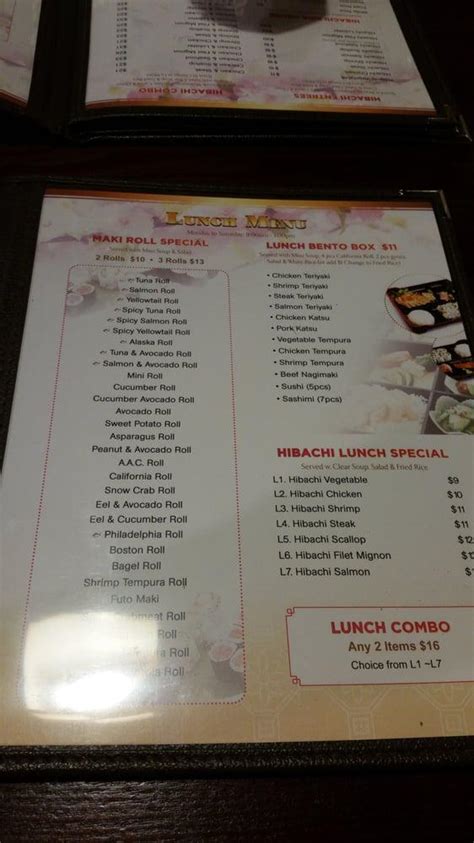 sakura ponca city menu  Improve this listing