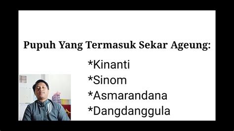 salah sahiji pupuh anu kaasup sekar alit nyaeta pupuh duit; kanyaah; harta banda; elmu; Semua jawaban benar; Jawaban yang benar adalah: B