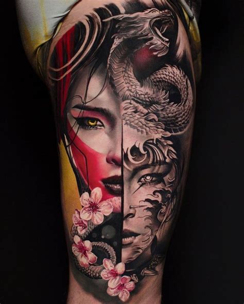samurai geisha tattoo Los tatuajes de geishas tienen un significado cultural legendario