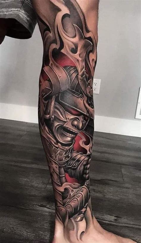 samurai tattoo na perna  Japan Tattoo Design