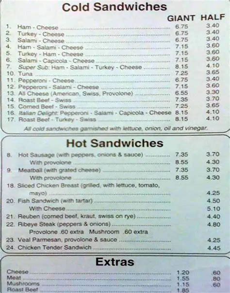 sandwich factory austintown menu  We have delicious fresh cut subs, hand