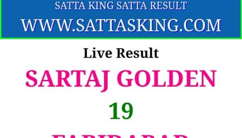 sartaj gold satta result  Satta King Today Results: The first prize winner of Satta Matka will get Rs 1 crore