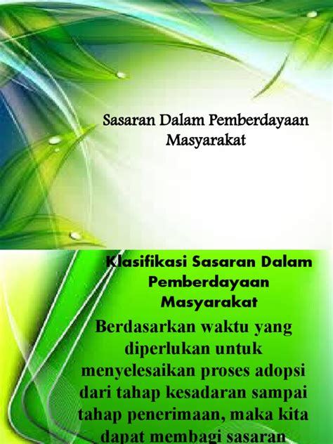 sasaran pemberdayaan masyarakat  Show all 14 authors Hide