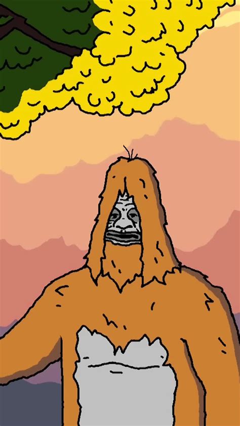 sassy the sasquatch wallpaper  Sassy the sasquatch watches the sunset over the hills