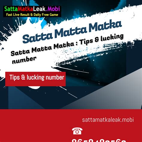 satta matta mobi .com  The sattamatka report provides the fastest and most reliable Matka results