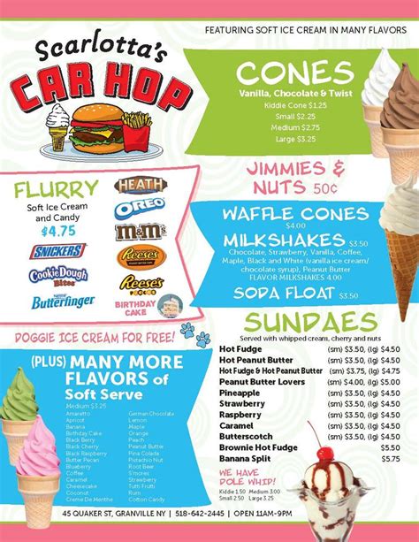 scarlotta's car hop menu 9 mi