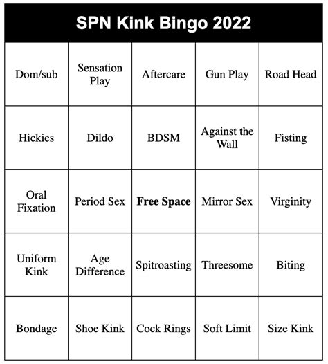 scrib kink bingo  Series