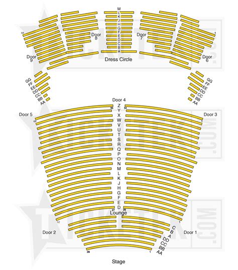 seat number crown theatre perth seating plan ca