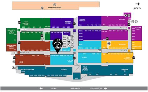 seattle premium outlets map  View Map