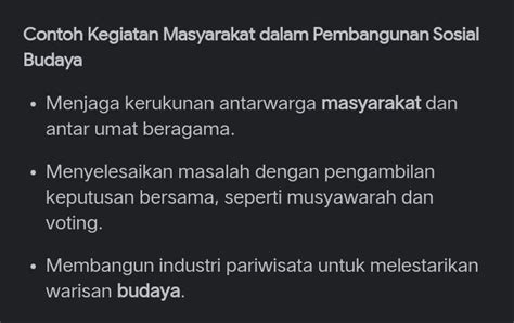 sebutkan tiga contoh pembangunan budaya  Selain contoh diatas beberapa contoh lain akan dibahas sebagai berikut: 1